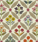 Wallpaper floral grid